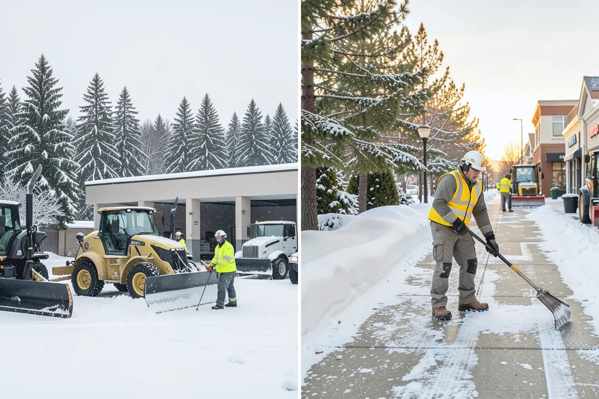 Car Dealership Deicing in Woodinville, King County, WA - Map showroom entrances, service drive, and lot walkways