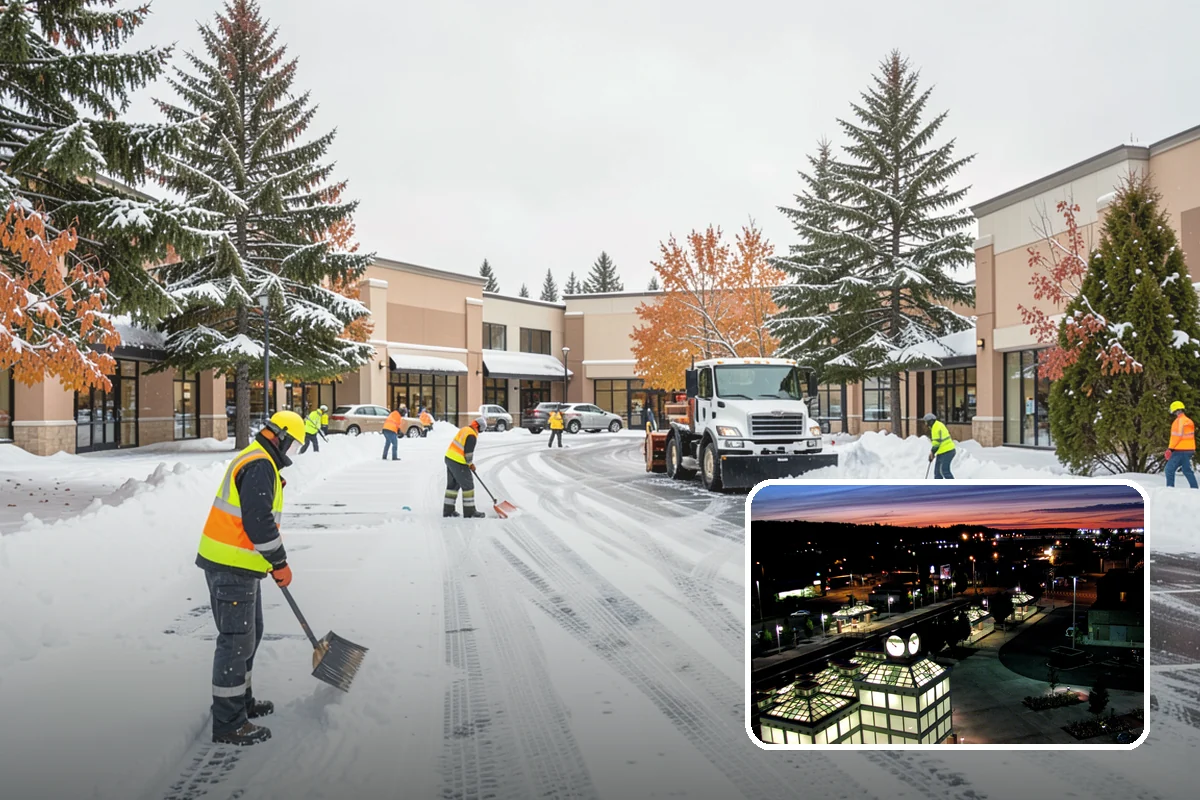 Car Dealership Parking Lot Snow Removal in Auburn, King County, WA - Customer parking, showroom, and service drives stay open
