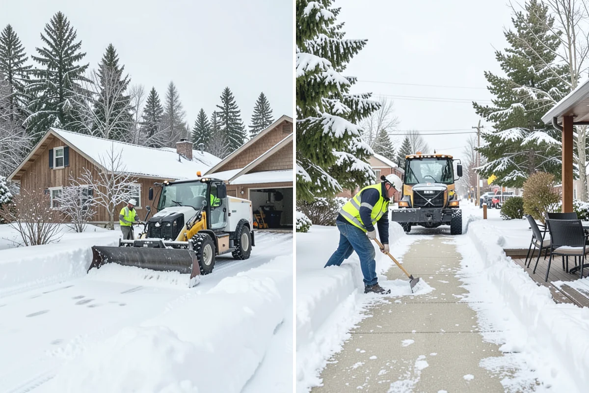 Car Dealership Parking Lot Snow Removal in Beaux Arts Village, King County, WA - Map customer parking, display rows, and the service drive