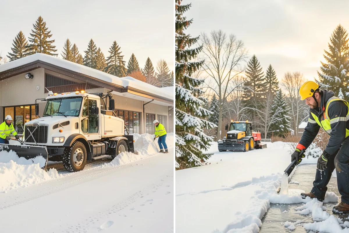 Car Dealership Parking Lot Snow Removal in Bellevue, King County, WA - Map customer parking, display rows, and the service drive