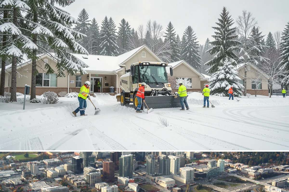 Car Dealership Parking Lot Snow Removal in Bellevue, King County, WA - Car dealership lots across the Puget Sound region need the most winter clearing from December through February during peak freeze...