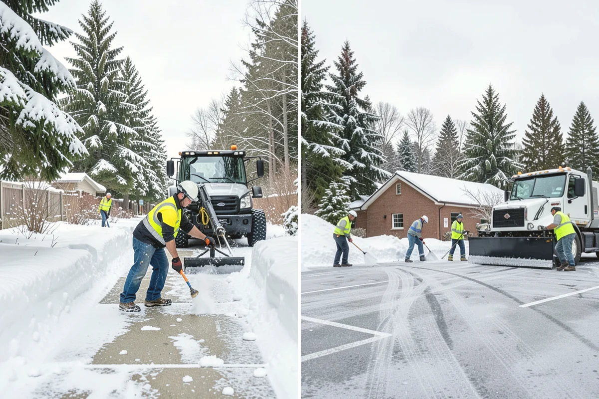 Car Dealership Parking Lot Snow Removal in Black Diamond, King County, WA - Map customer parking, display rows, and the service drive