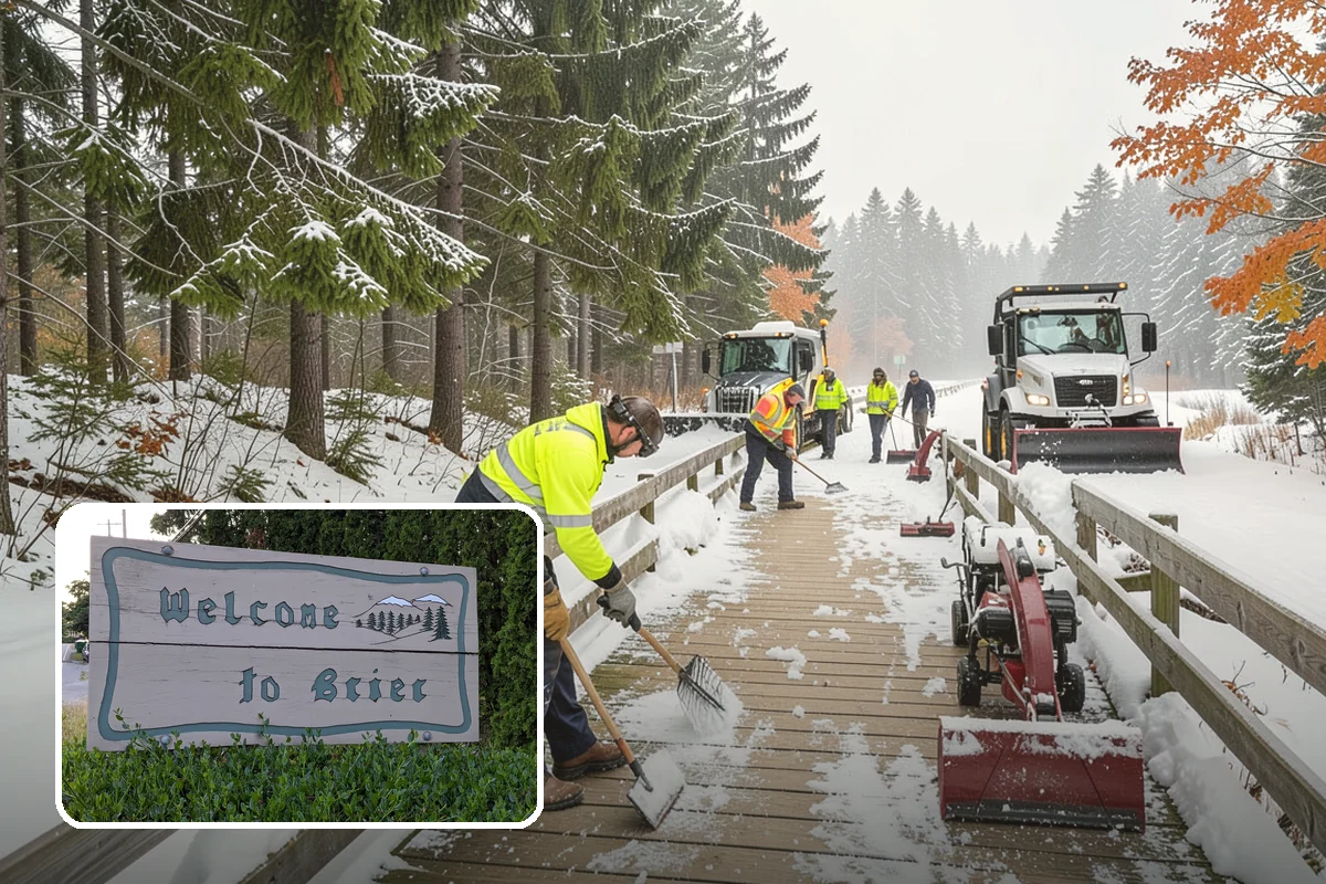 Car Dealership Parking Lot Snow Removal in Brier, Snohomish County, WA - Customer parking, showroom, and service drives stay open