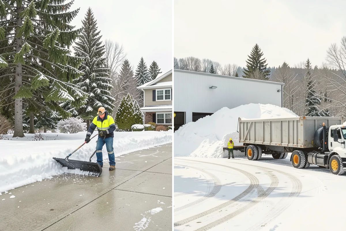 Car Dealership Parking Lot Snow Removal in Brier, Snohomish County, WA - Map customer parking, display rows, and the service drive