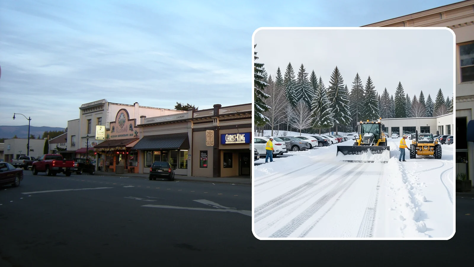 Car Dealership Parking Lot Snow Removal in Burlington, Skagit County, WA - We clear dealership lots and inventory rows so Western Washington shoppers browse and buy through winter weather.