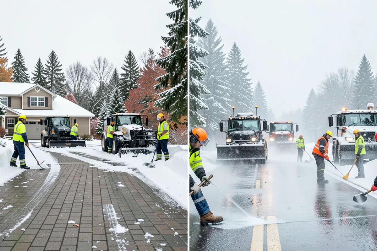 Car Dealership Parking Lot Snow Removal in Concrete, Skagit County, WA - Map customer parking, display rows, and the service drive