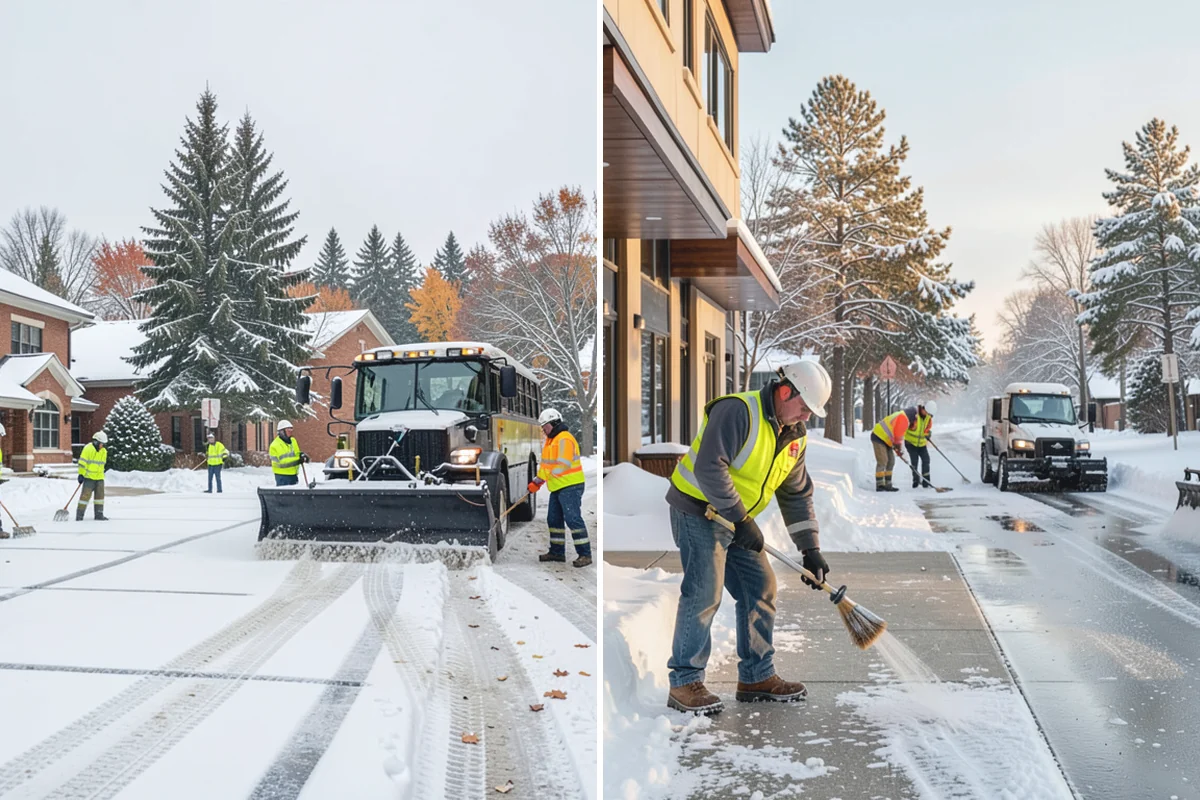Car Dealership Parking Lot Snow Removal in Coupeville, Island County, WA - Map customer parking, display rows, and the service drive