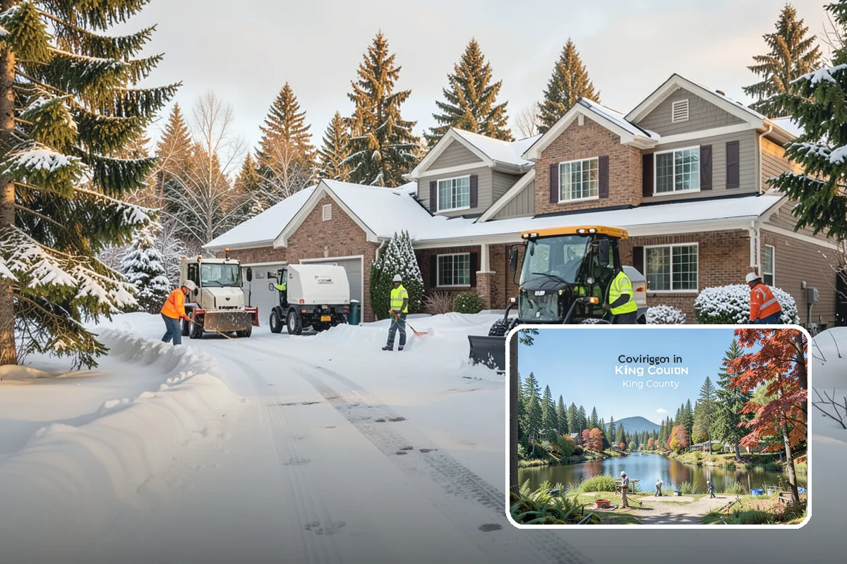 Car Dealership Parking Lot Snow Removal in Covington, King County, WA - Customer parking, showroom, and service drives stay open