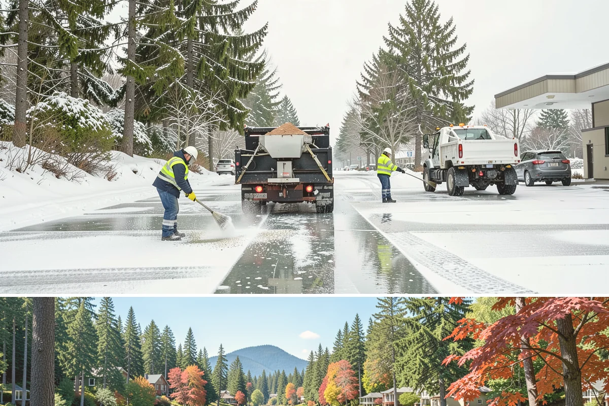 Car Dealership Parking Lot Snow Removal in Covington, King County, WA - Car dealership lots across the Puget Sound region need the most winter clearing from December through February during peak freeze...