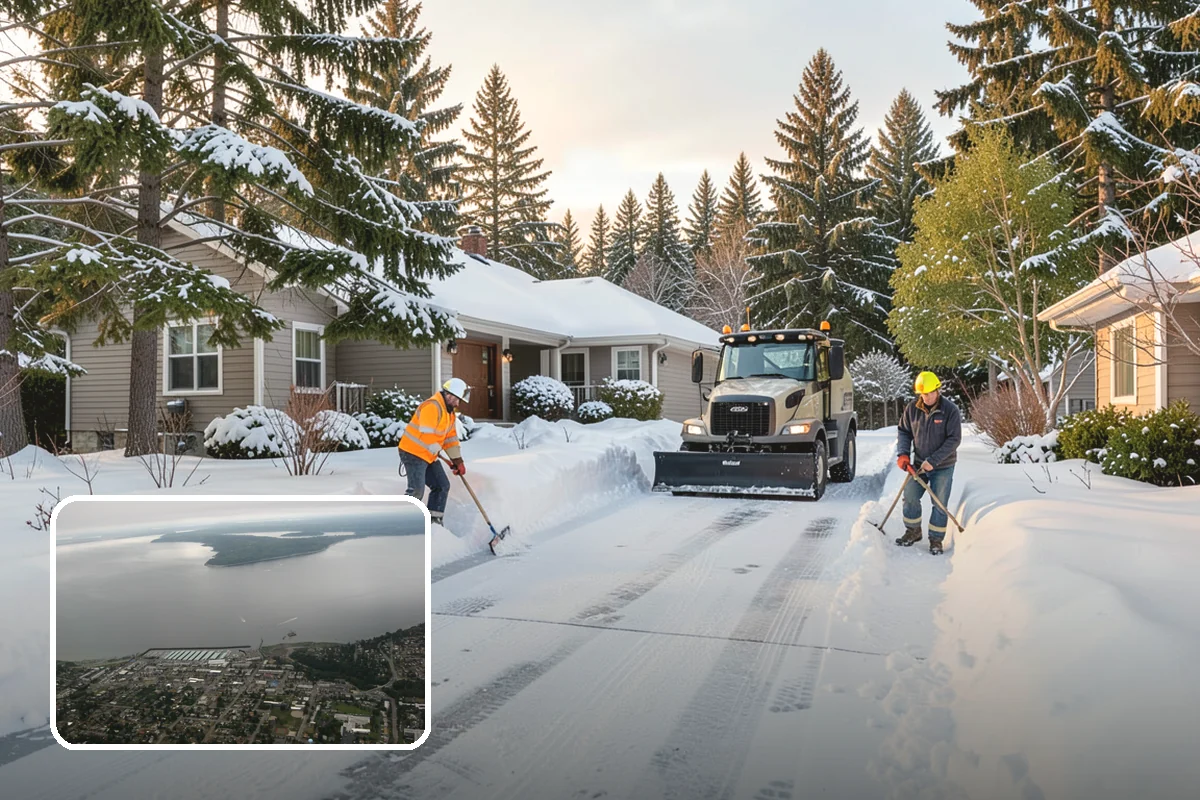 Car Dealership Parking Lot Snow Removal in Des Moines, King County, WA - Customer parking, showroom, and service drives stay open