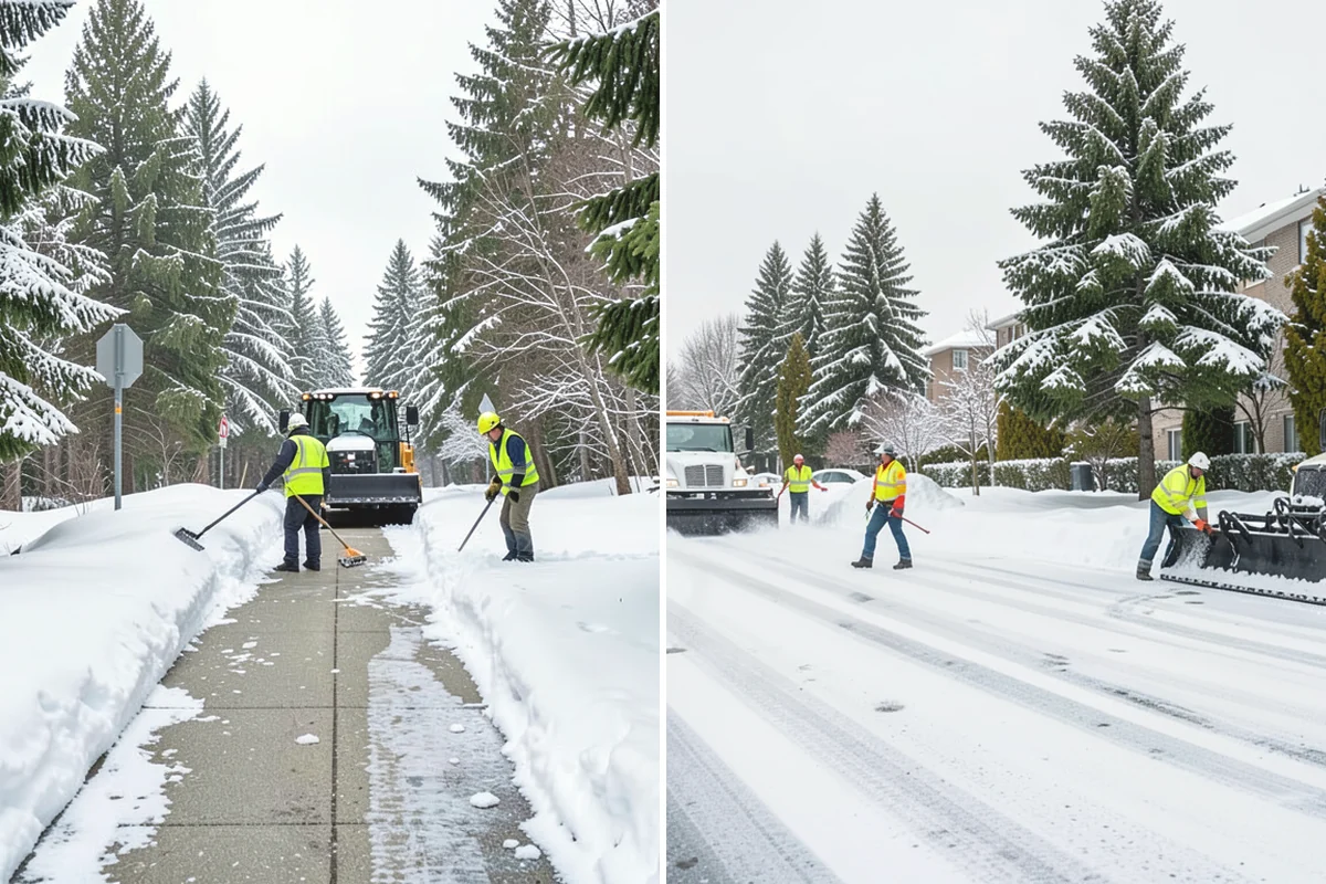 Car Dealership Parking Lot Snow Removal in Duvall, King County, WA - Map customer parking, display rows, and the service drive