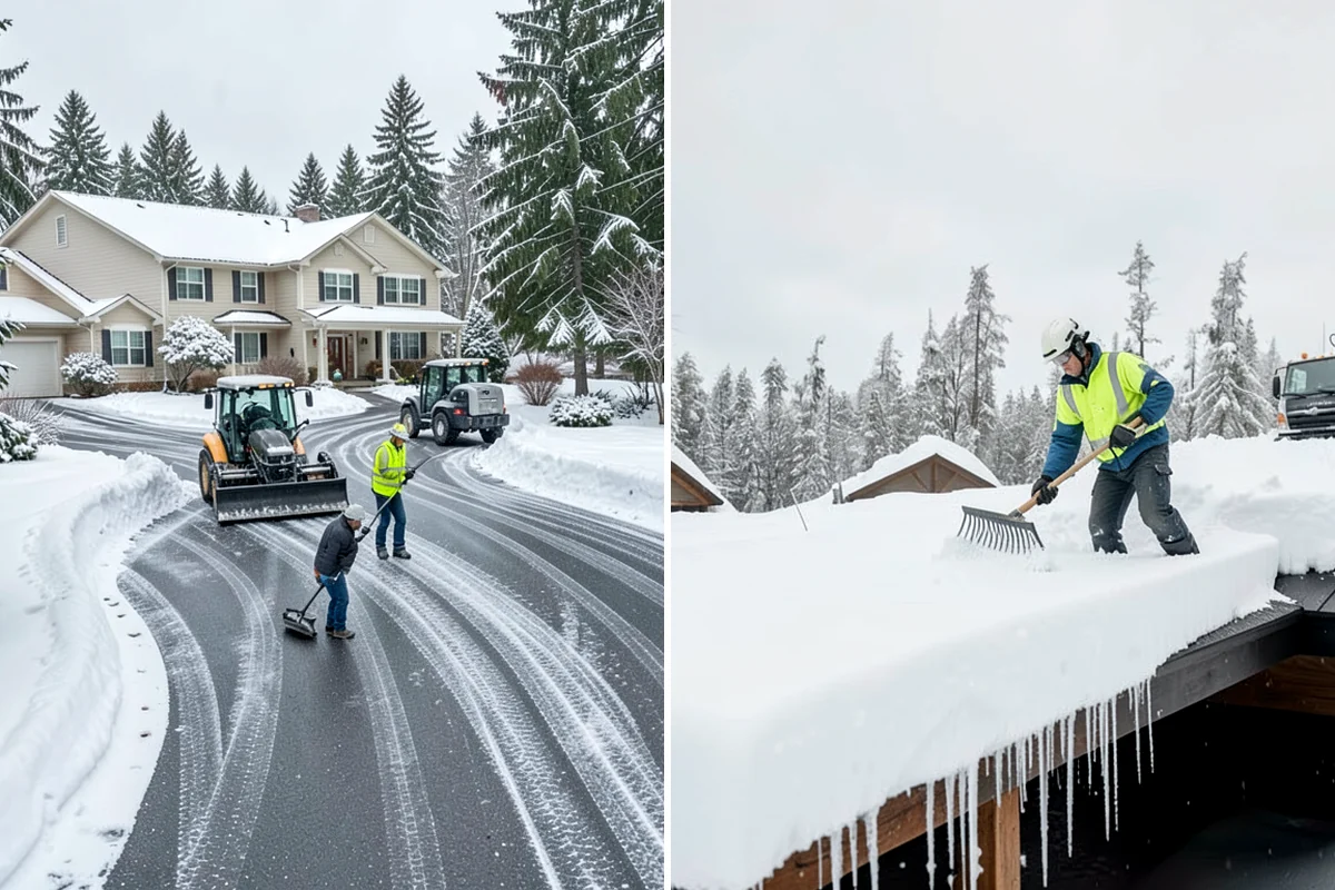 Car Dealership Parking Lot Snow Removal in Enumclaw, King County, WA - Map customer parking, display rows, and the service drive