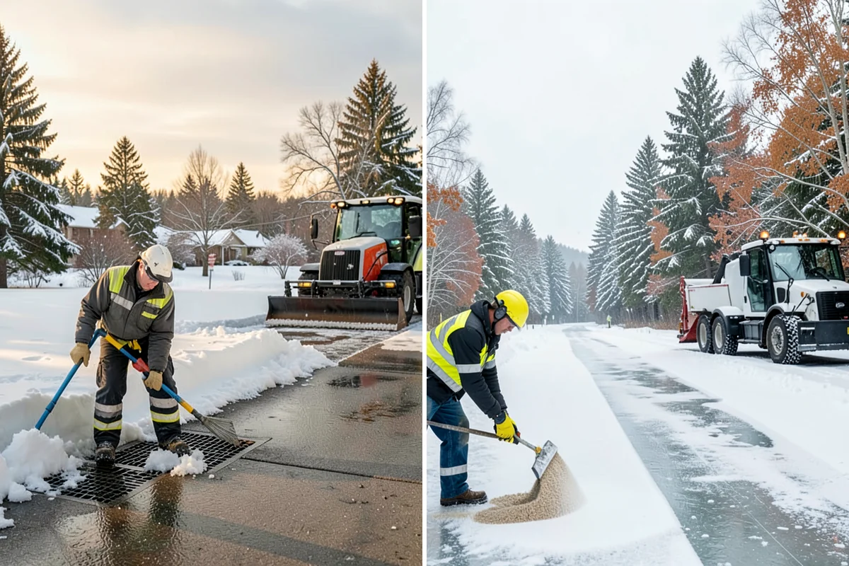 Car Dealership Parking Lot Snow Removal in Federal Way, King County, WA - Map customer parking, display rows, and the service drive