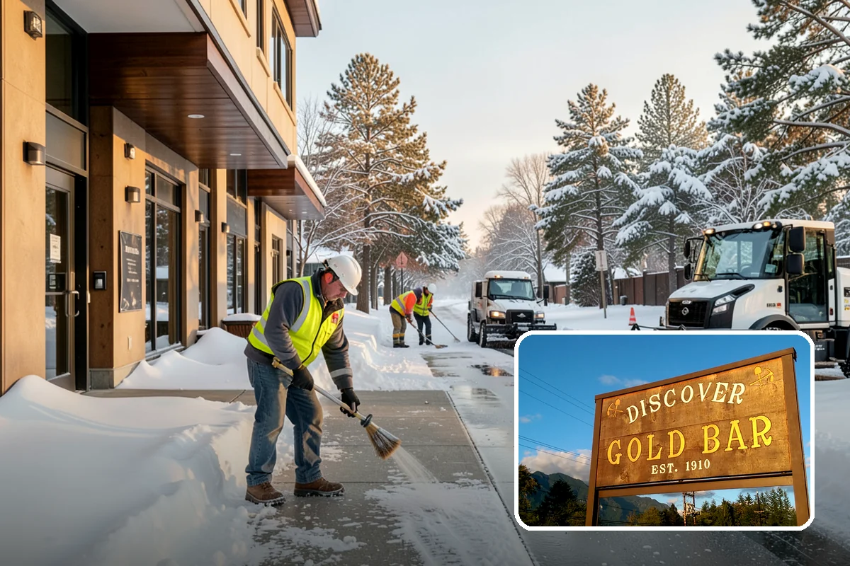 Car Dealership Parking Lot Snow Removal in Gold Bar, Snohomish County, WA - Customer parking, showroom, and service drives stay open