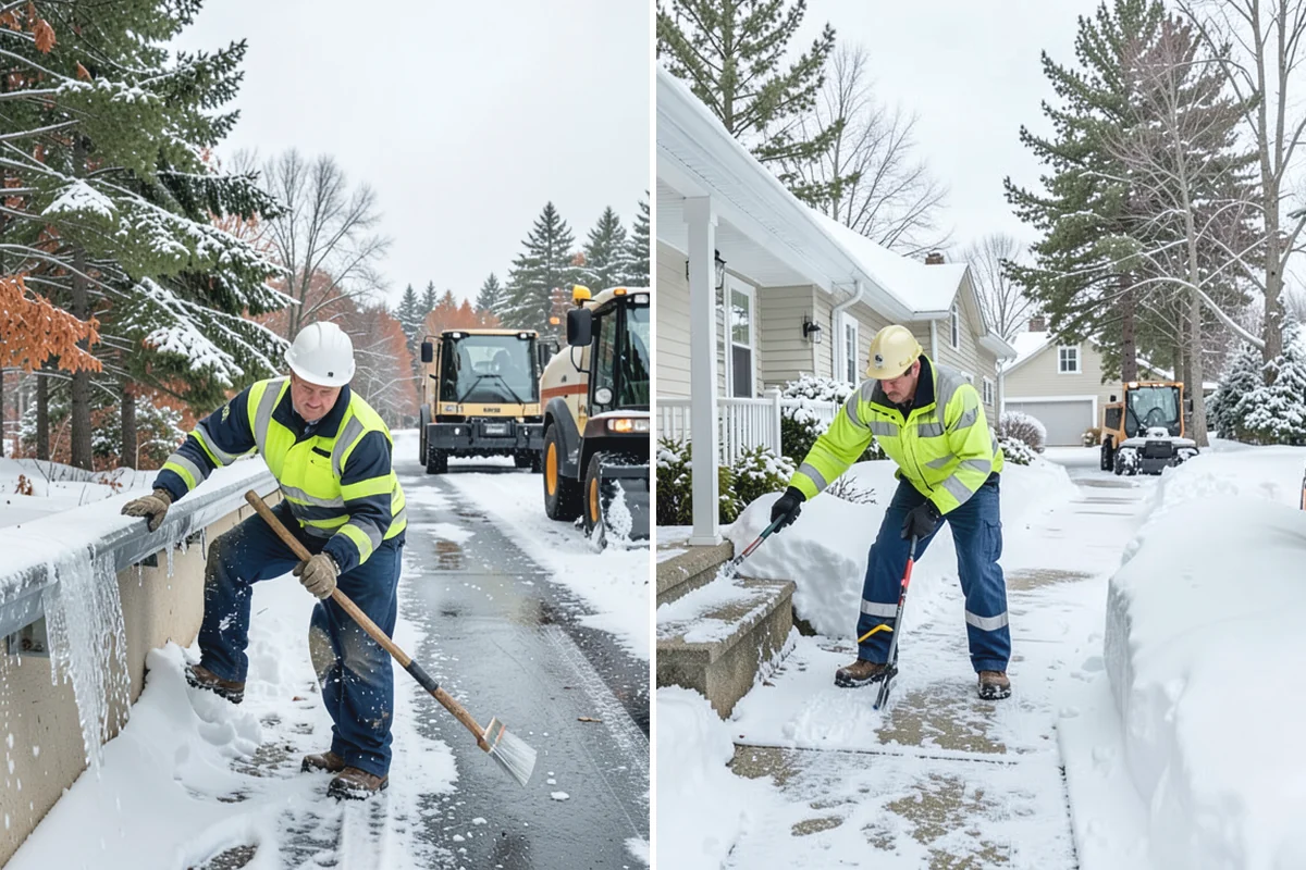 Car Dealership Parking Lot Snow Removal in Granite Falls, Snohomish County, WA - Map customer parking, display rows, and the service drive