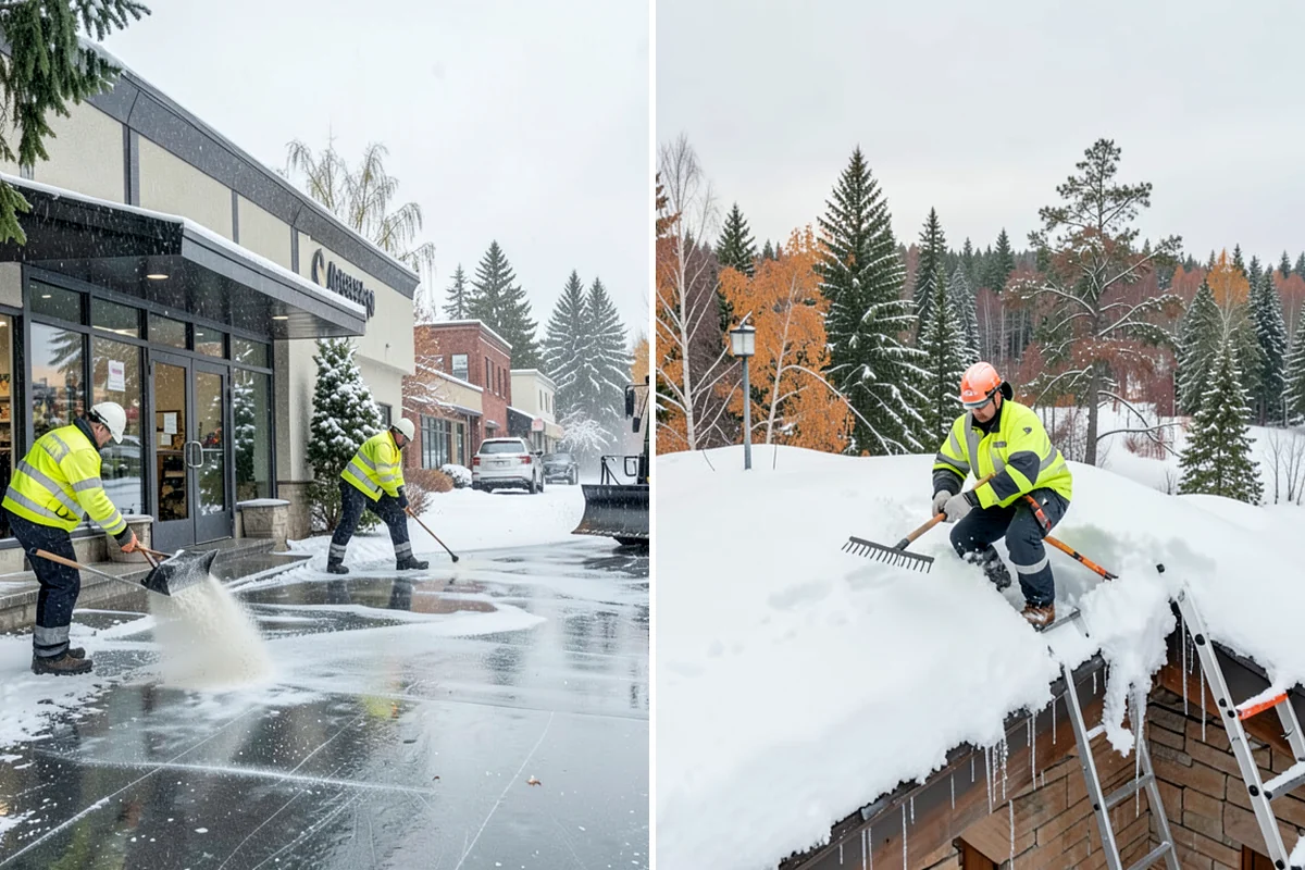 Car Dealership Parking Lot Snow Removal in Hunts Point, King County, WA - Map customer parking, display rows, and the service drive