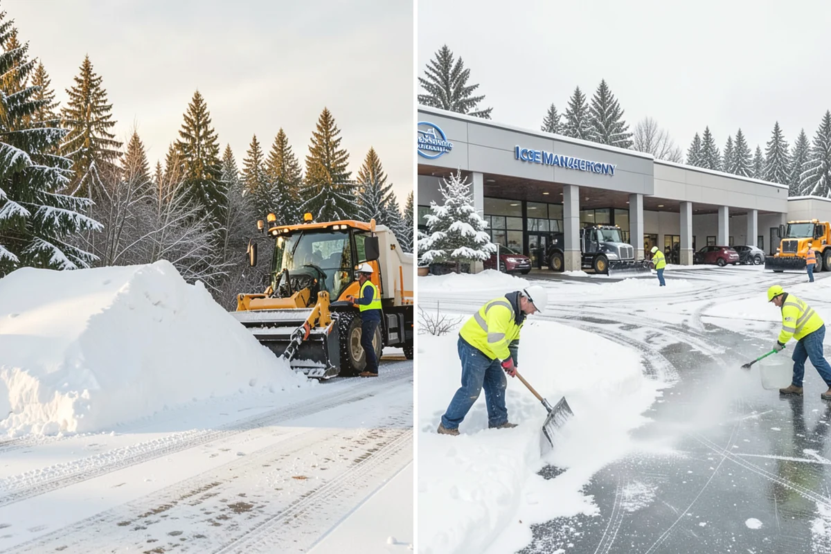 Car Dealership Parking Lot Snow Removal in Issaquah, King County, WA - Map customer parking, display rows, and the service drive