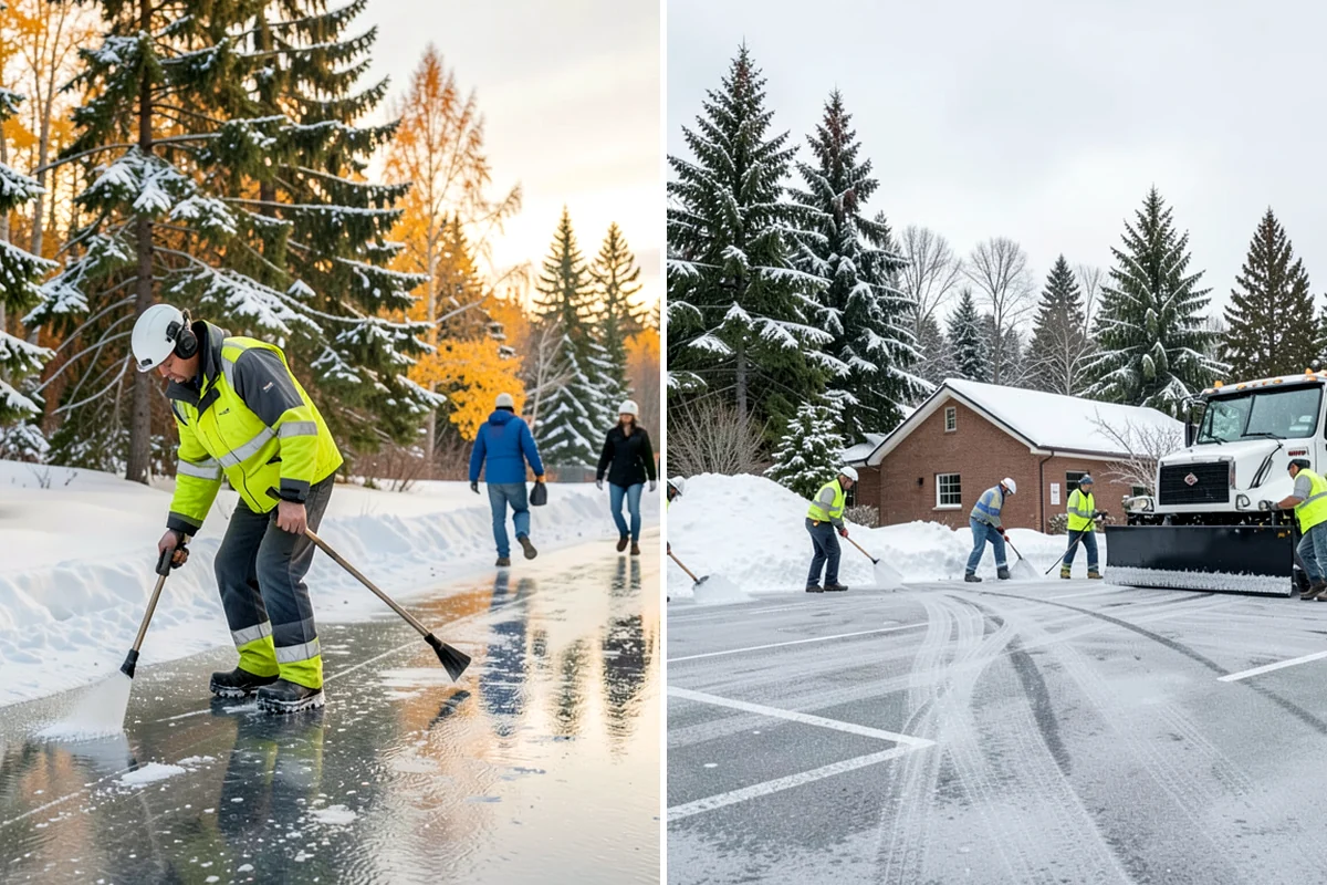Car Dealership Parking Lot Snow Removal in Kenmore, King County, WA - Map customer parking, display rows, and the service drive