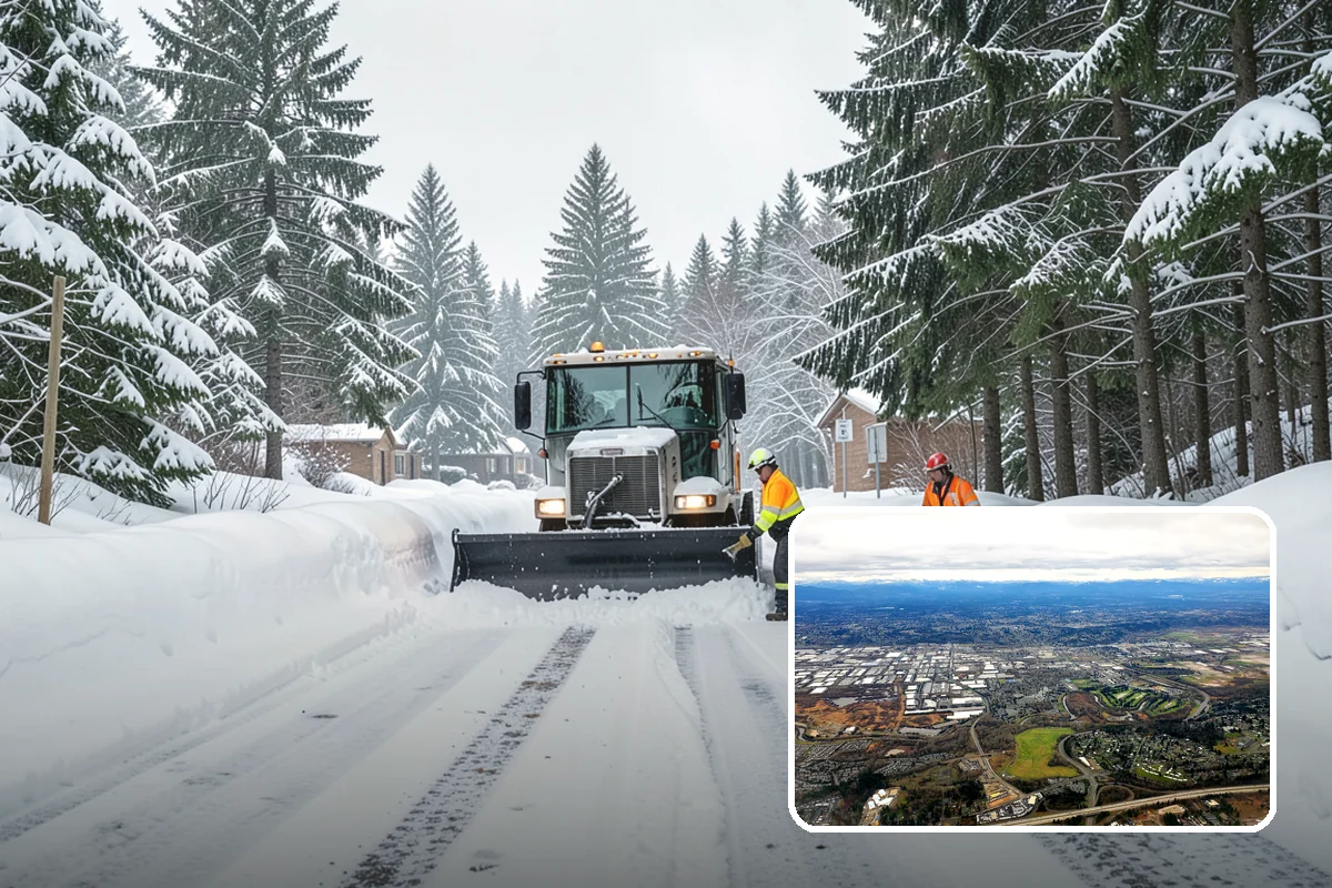 Car Dealership Parking Lot Snow Removal in Kent, King County, WA - Customer parking, showroom, and service drives stay open