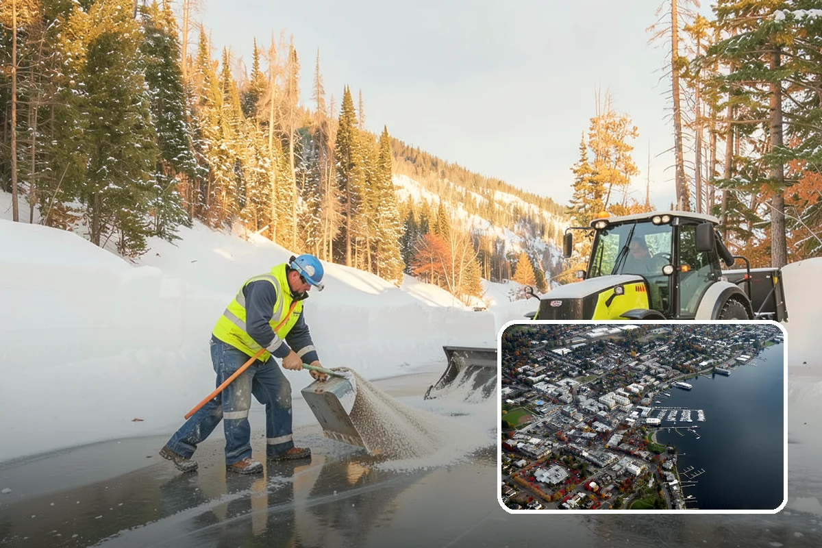 Car Dealership Parking Lot Snow Removal in Kirkland, King County, WA - Customer parking, showroom, and service drives stay open