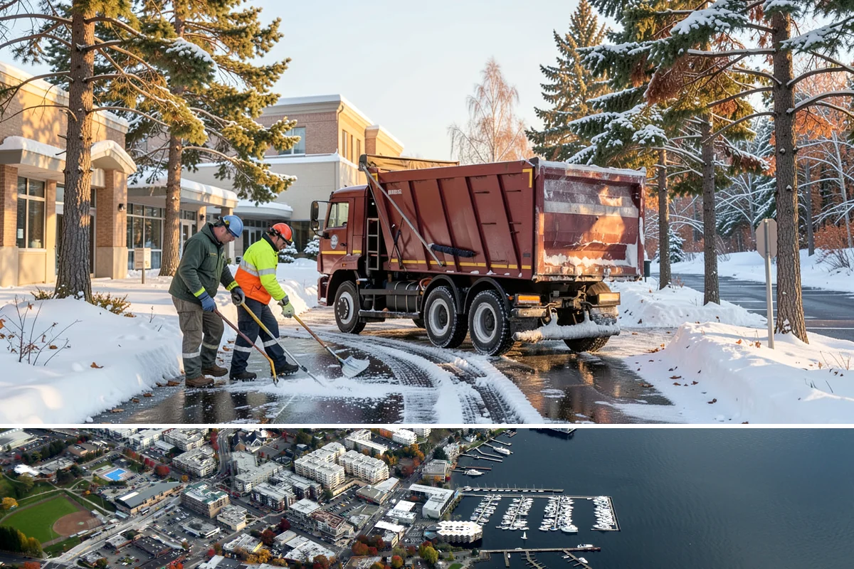 Car Dealership Parking Lot Snow Removal in Kirkland, King County, WA - Car dealership lots across the Puget Sound region need the most winter clearing from December through February during peak freeze...