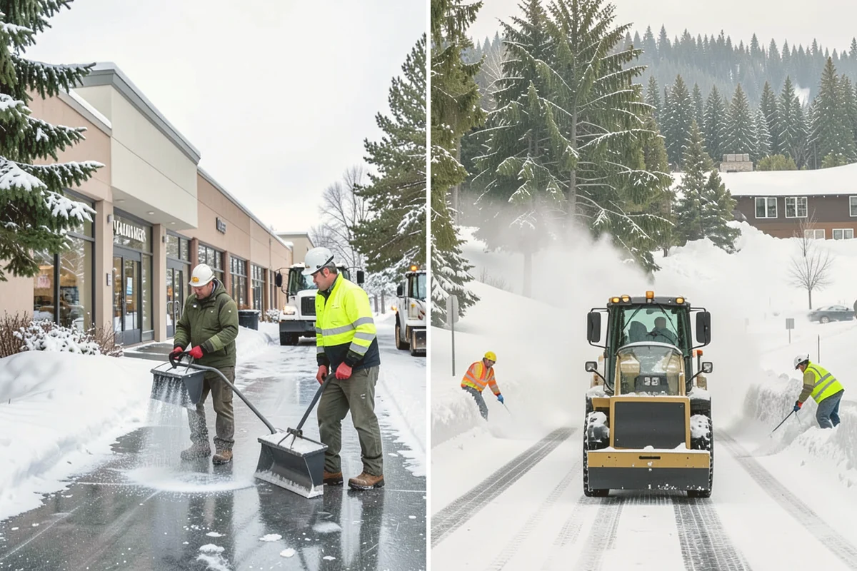 Car Dealership Parking Lot Snow Removal in Lynnwood, Snohomish County, WA - Map customer parking, display rows, and the service drive
