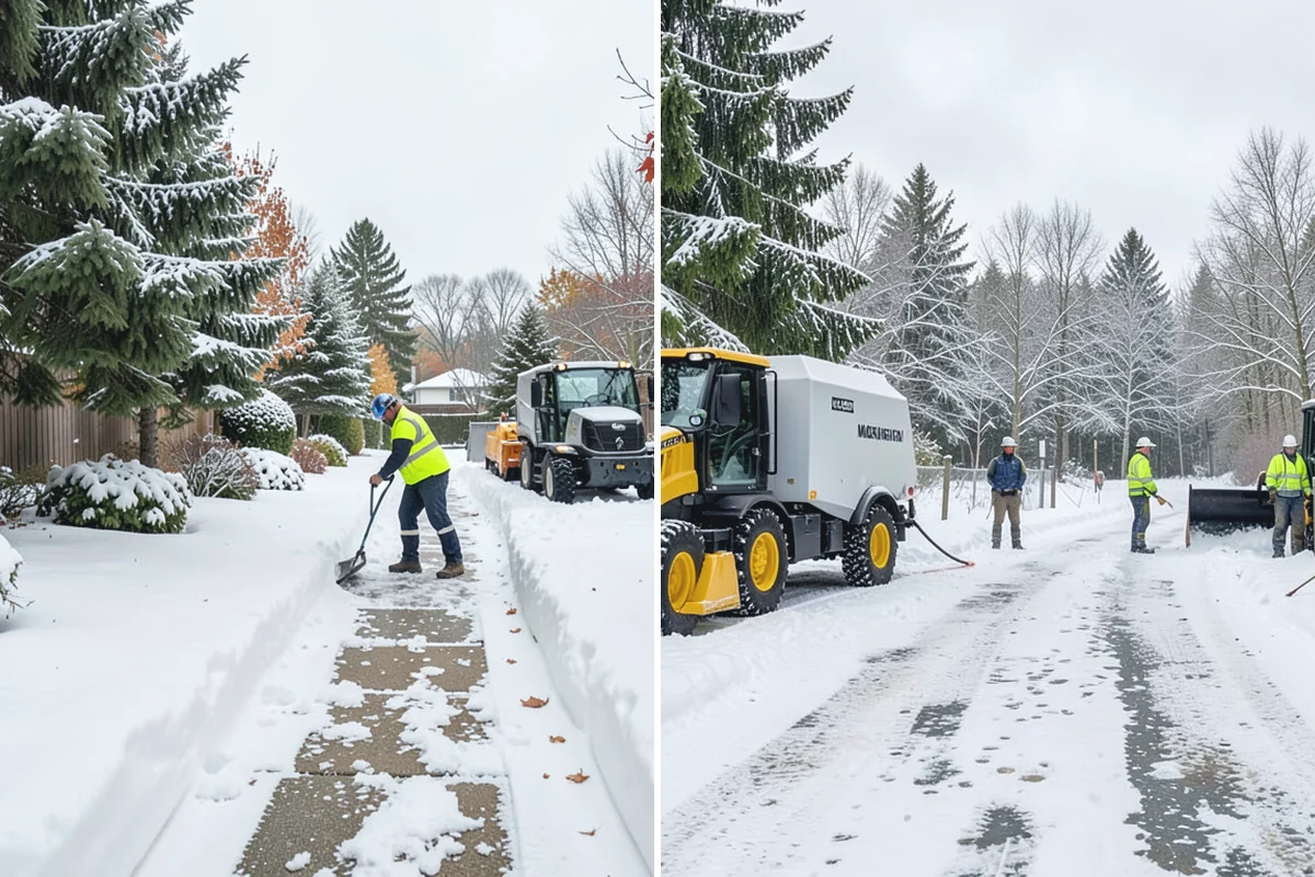 Car Dealership Parking Lot Snow Removal in Marysville, Snohomish County, WA - Map customer parking, display rows, and the service drive