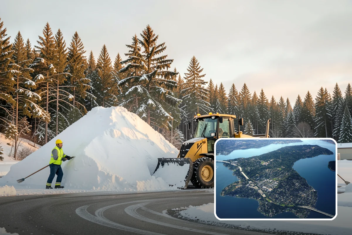 Car Dealership Parking Lot Snow Removal in Mercer Island, King County, WA - Customer parking, showroom, and service drives stay open