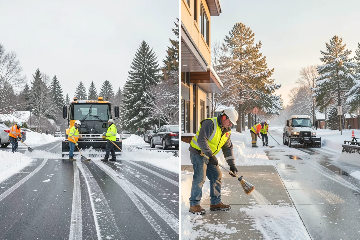 Car Dealership Parking Lot Snow Removal in Mercer Island, King County, WA - Map customer parking, display rows, and the service drive