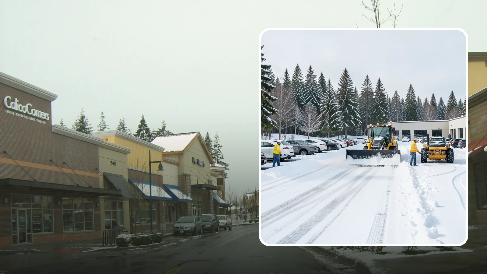 Car Dealership Parking Lot Snow Removal in Mill Creek, Snohomish County, WA - We clear dealership lots and inventory rows so Western Washington shoppers browse and buy through winter weather.