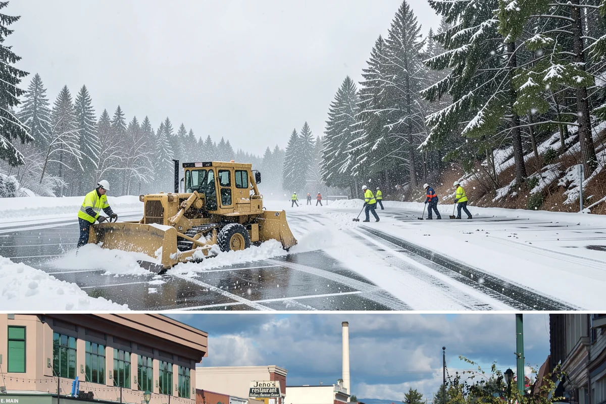 Car Dealership Parking Lot Snow Removal in Monroe, Snohomish County, WA - Car dealership lots across the Puget Sound region need the most winter clearing from December through February during peak freeze...