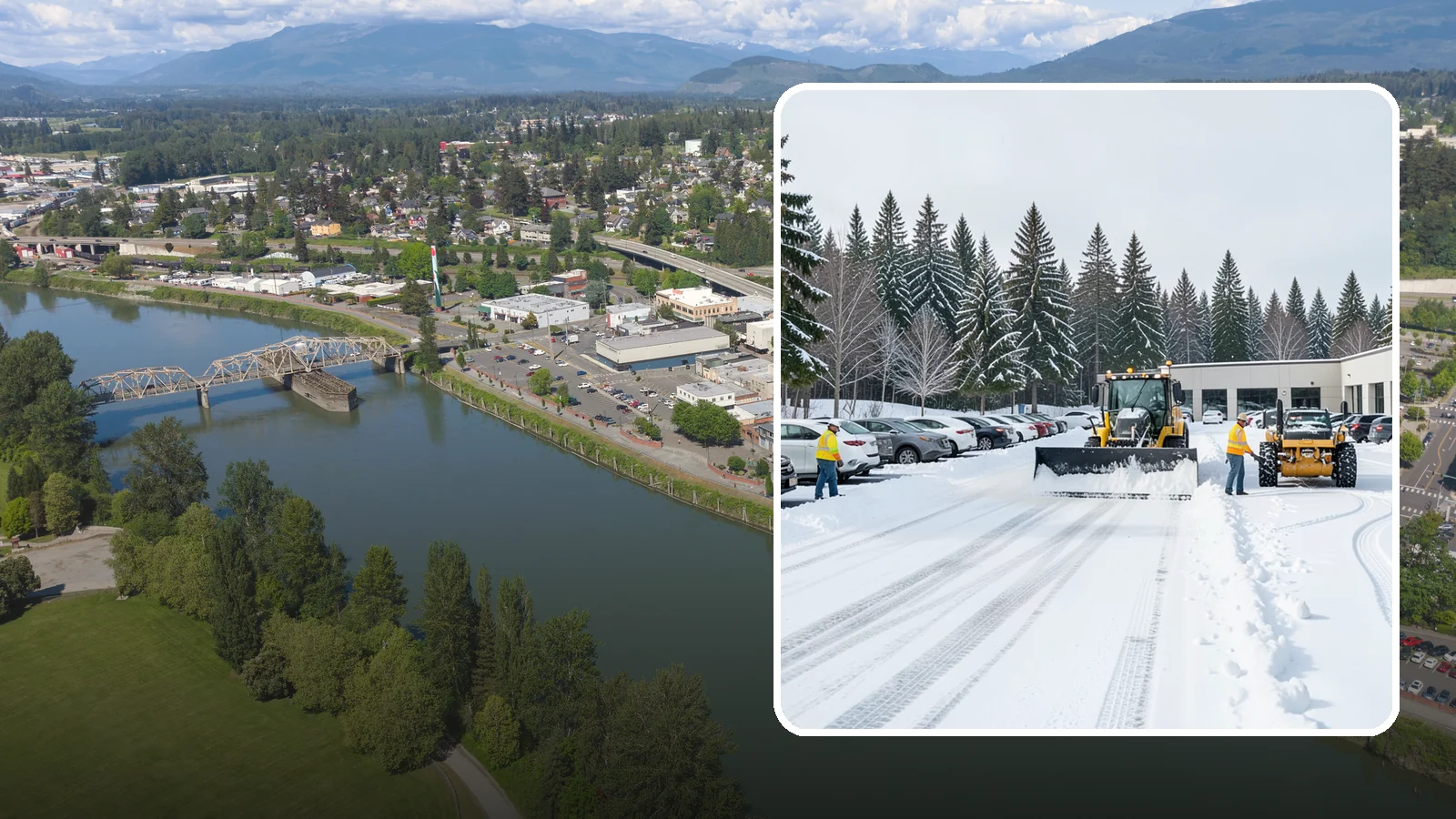 Car Dealership Parking Lot Snow Removal in Mount Vernon, Skagit County, WA - We clear dealership lots and inventory rows so Western Washington shoppers browse and buy through winter weather.