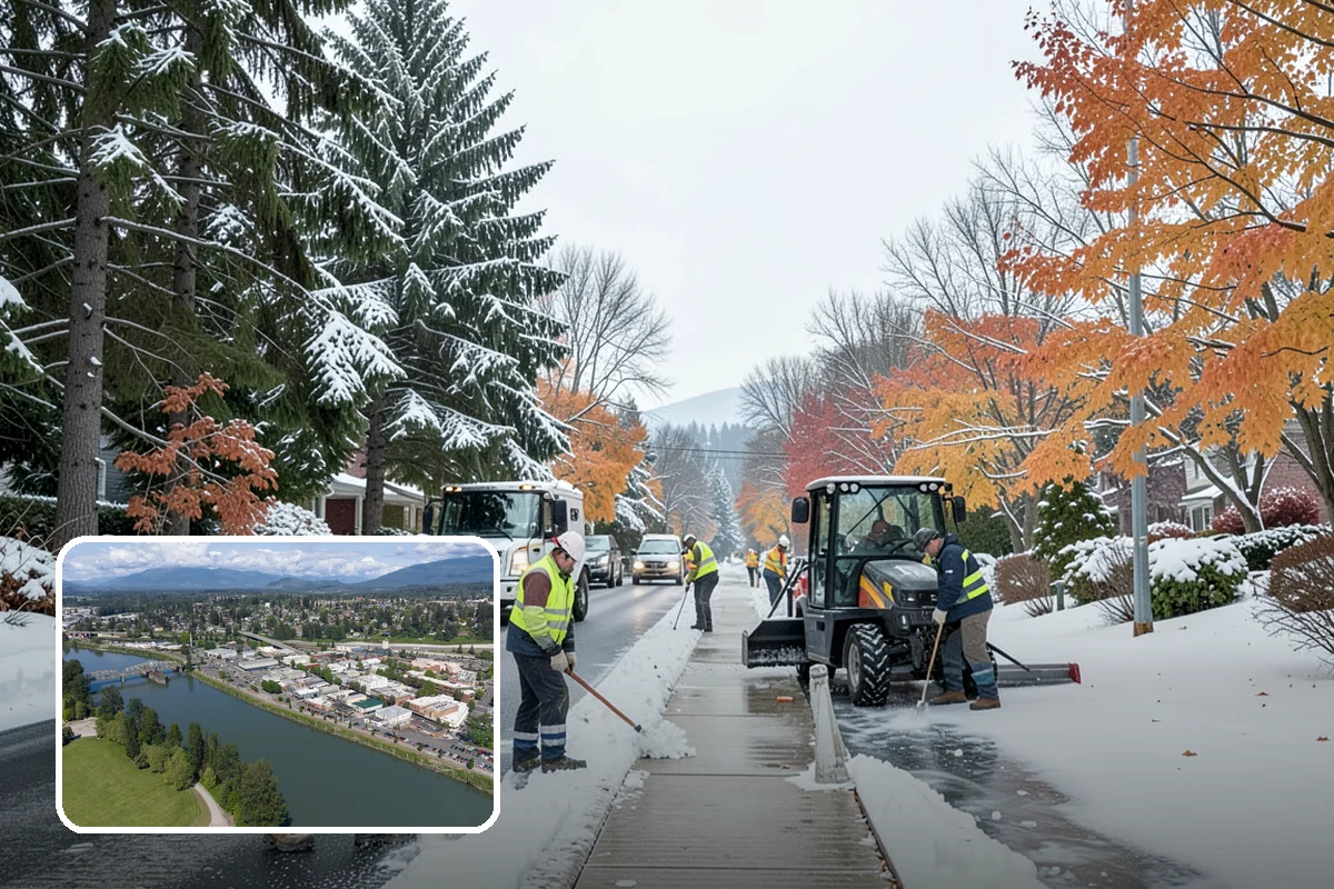 Car Dealership Parking Lot Snow Removal in Mount Vernon, Skagit County, WA - Customer parking, showroom, and service drives stay open