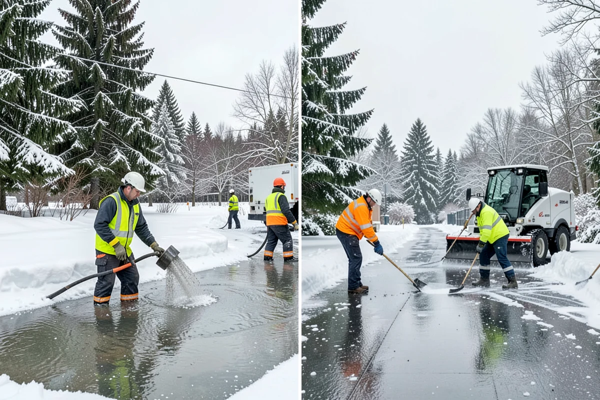 Car Dealership Parking Lot Snow Removal in Normandy Park, King County, WA - Map customer parking, display rows, and the service drive