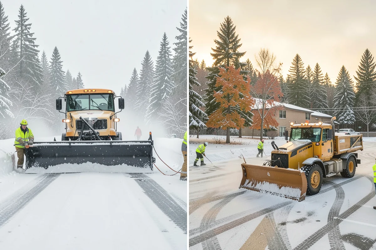 Car Dealership Parking Lot Snow Removal in Oak Harbor, Island County, WA - Map customer parking, display rows, and the service drive