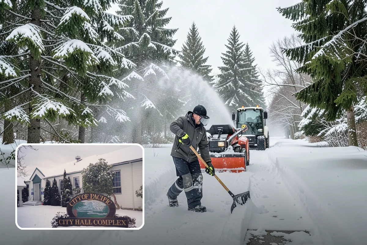 Car Dealership Parking Lot Snow Removal in Pacific, King County, WA - Customer parking, showroom, and service drives stay open
