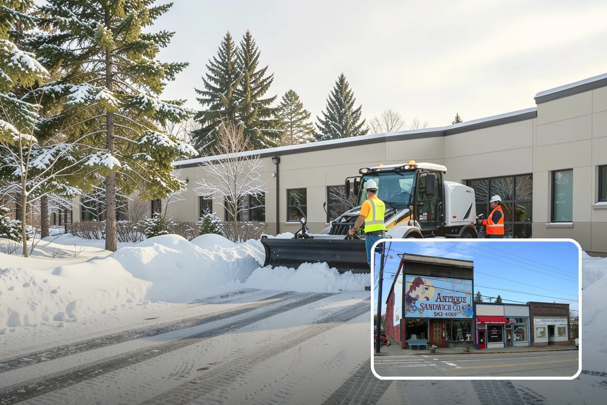 Car Dealership Parking Lot Snow Removal in Ruston, Pierce County, WA - Customer parking, showroom, and service drives stay open