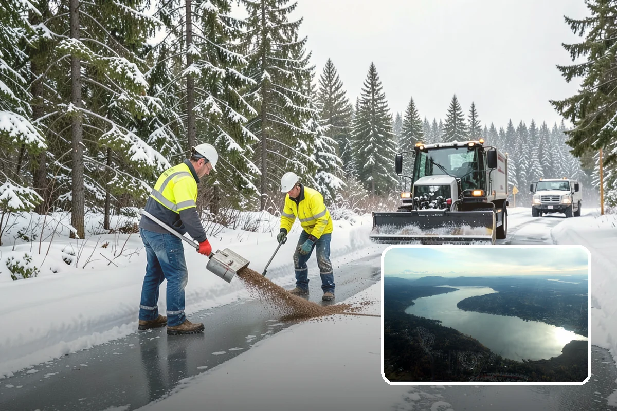 Car Dealership Parking Lot Snow Removal in Sammamish, King County, WA - Customer parking, showroom, and service drives stay open