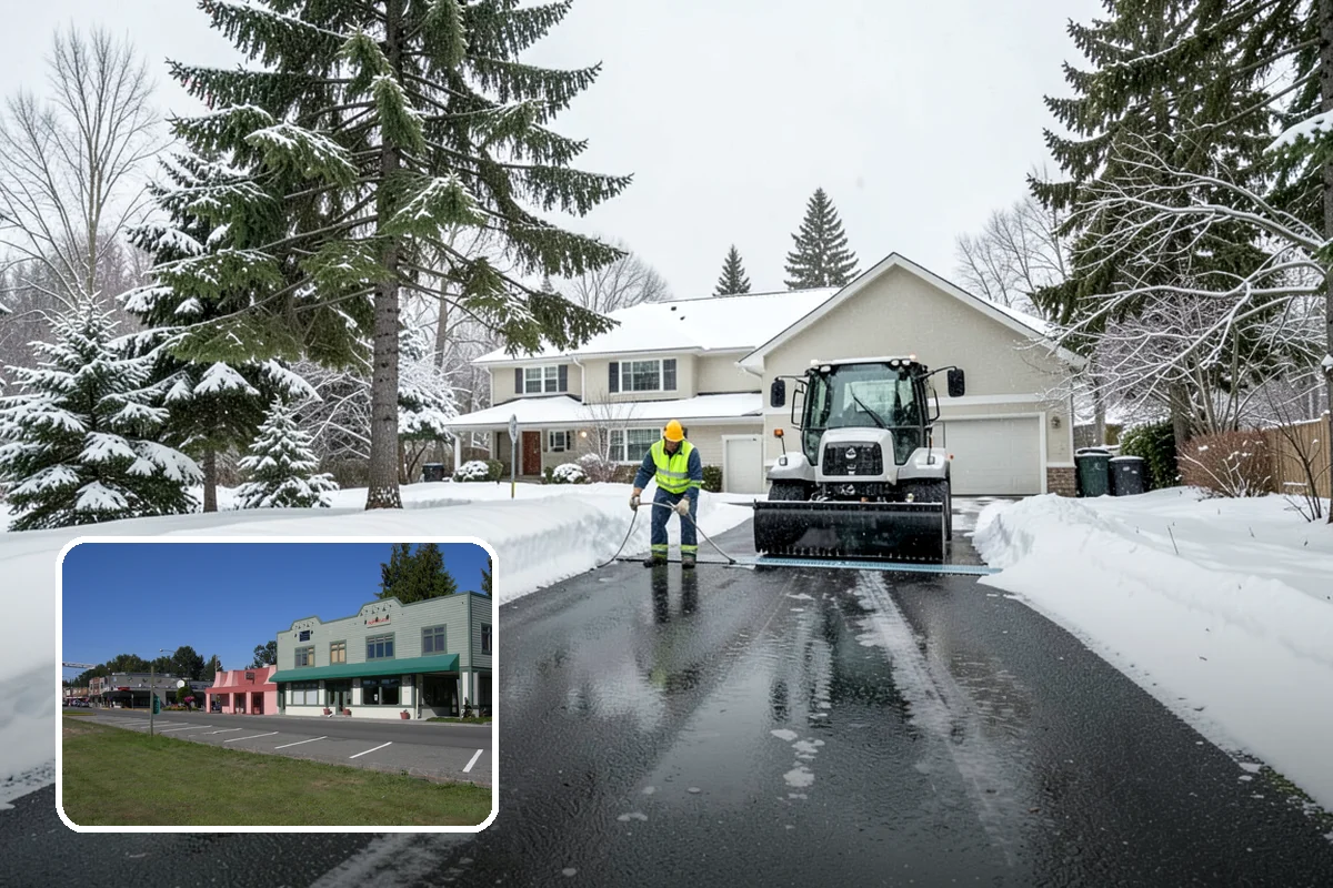 Car Dealership Parking Lot Snow Removal in Snoqualmie, King County, WA - Customer parking, showroom, and service drives stay open