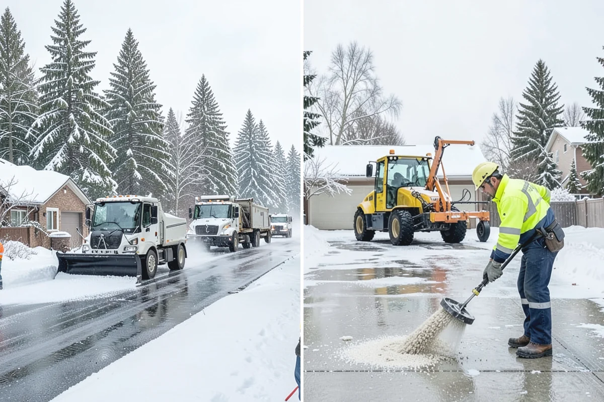 Car Dealership Parking Lot Snow Removal in South Prairie, Pierce County, WA - Map customer parking, display rows, and the service drive