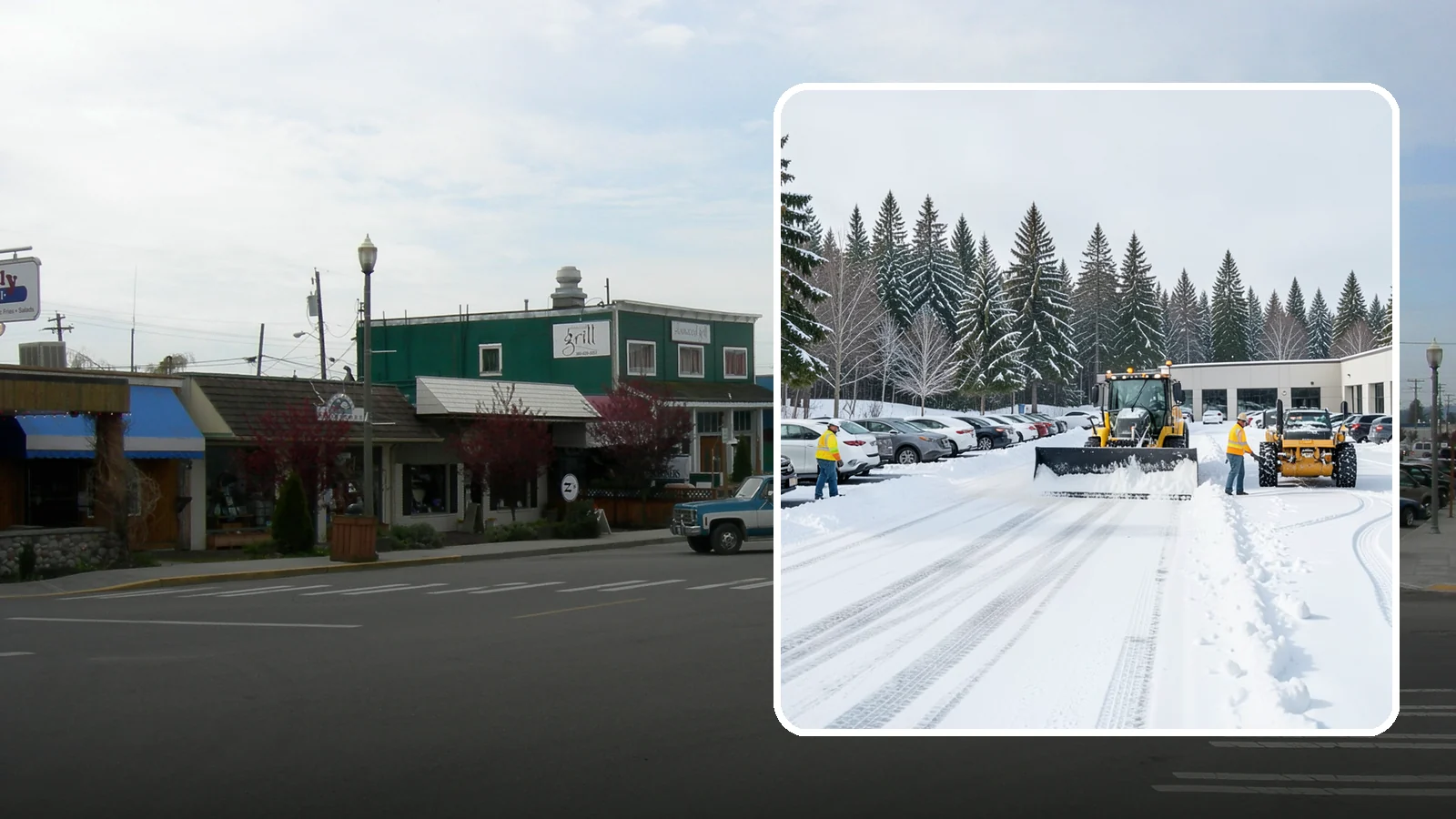 Car Dealership Parking Lot Snow Removal in Stanwood, Snohomish County, WA - We clear dealership lots and inventory rows so Western Washington shoppers browse and buy through winter weather.