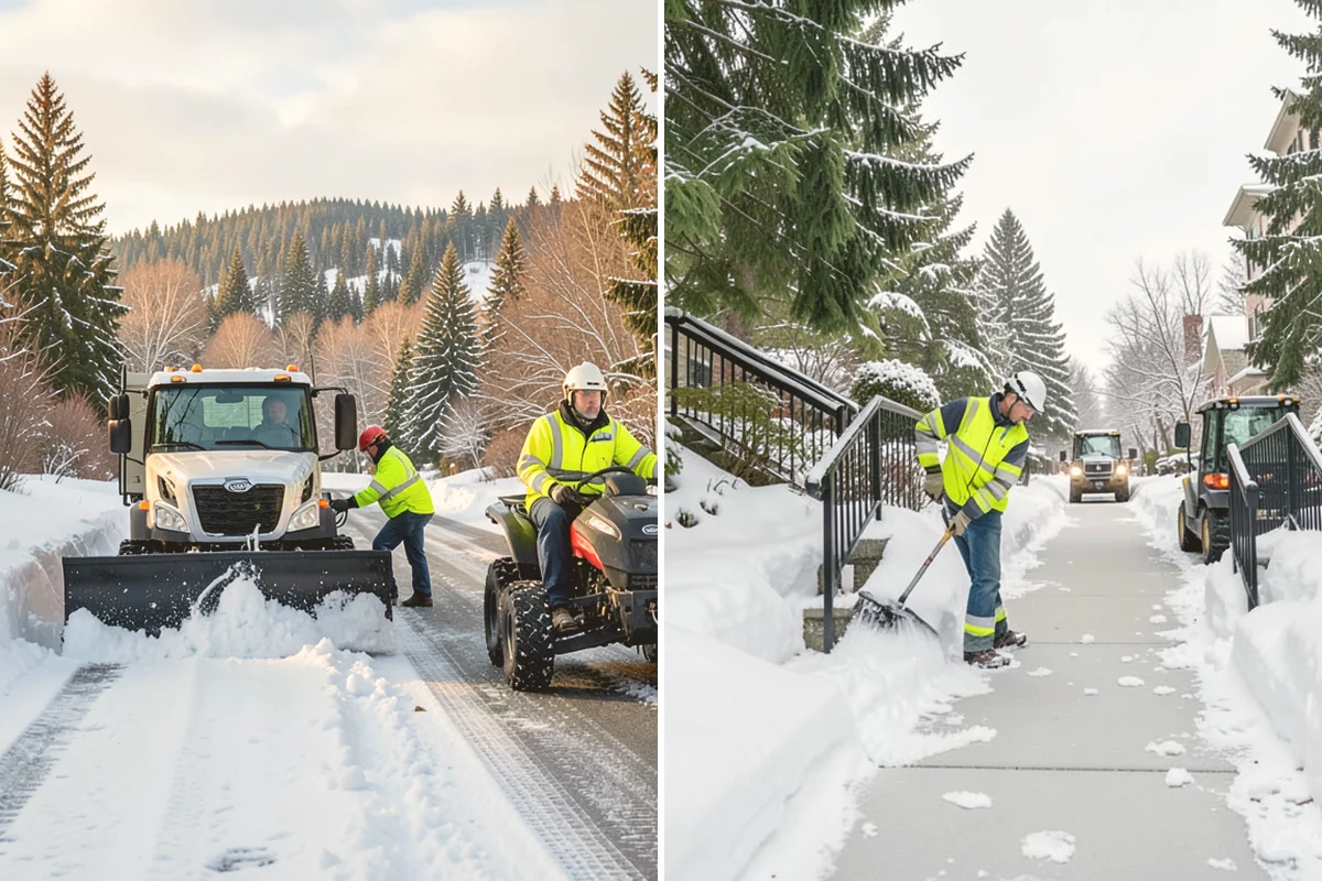 Car Dealership Parking Lot Snow Removal in Stanwood, Snohomish County, WA - Map customer parking, display rows, and the service drive