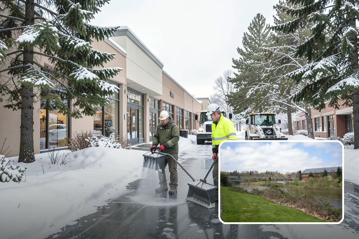 Car Dealership Parking Lot Snow Removal in Tukwila, King County, WA - Customer parking, showroom, and service drives stay open
