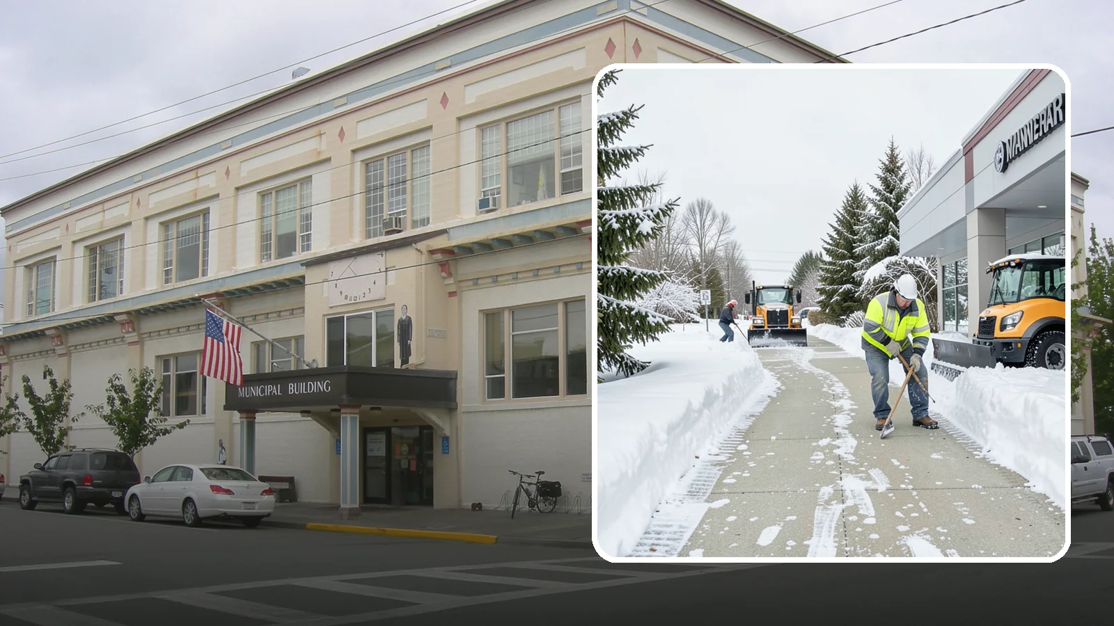 Car Dealership Sidewalk Clearing in Anacortes, Skagit County, WA - Showroom and service-entrance sidewalk clearing for Western Washington car dealerships, keeping customer walks safe and the...