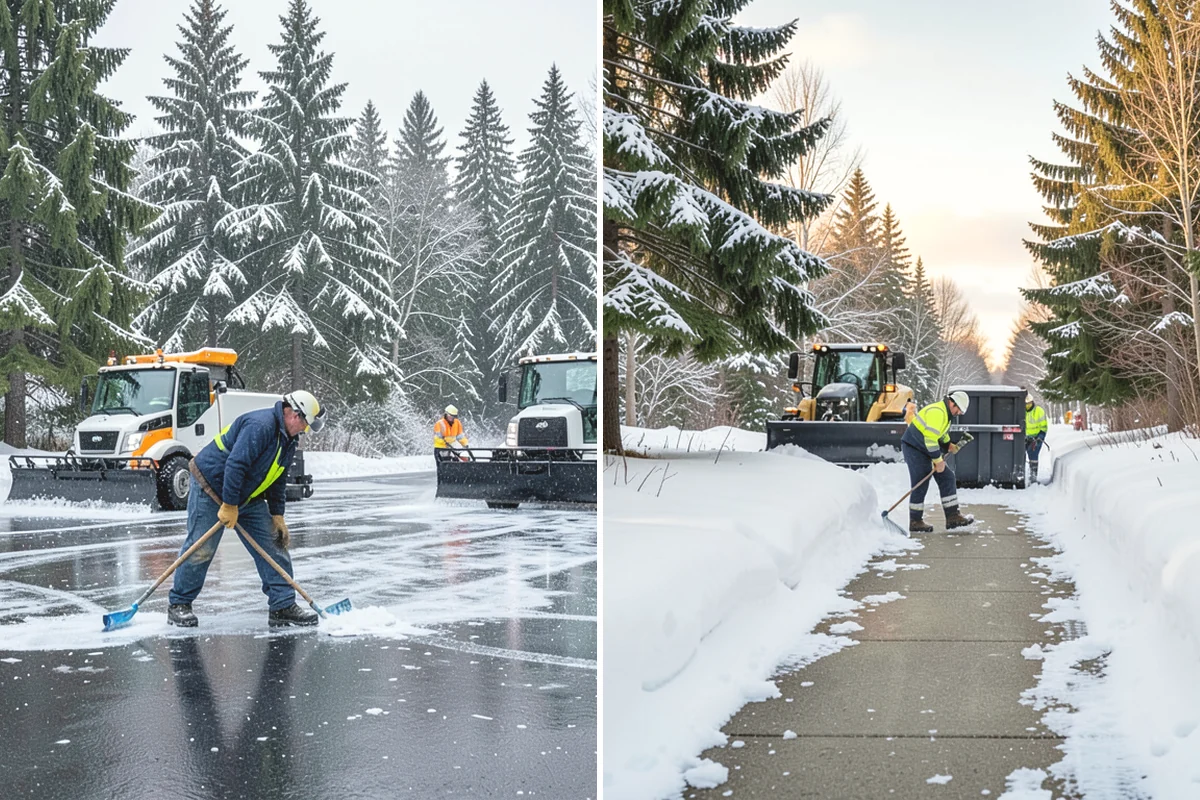 Car Dealership Sidewalk Clearing in Anacortes, Skagit County, WA - Clear the showroom entrance and customer walk before opening
