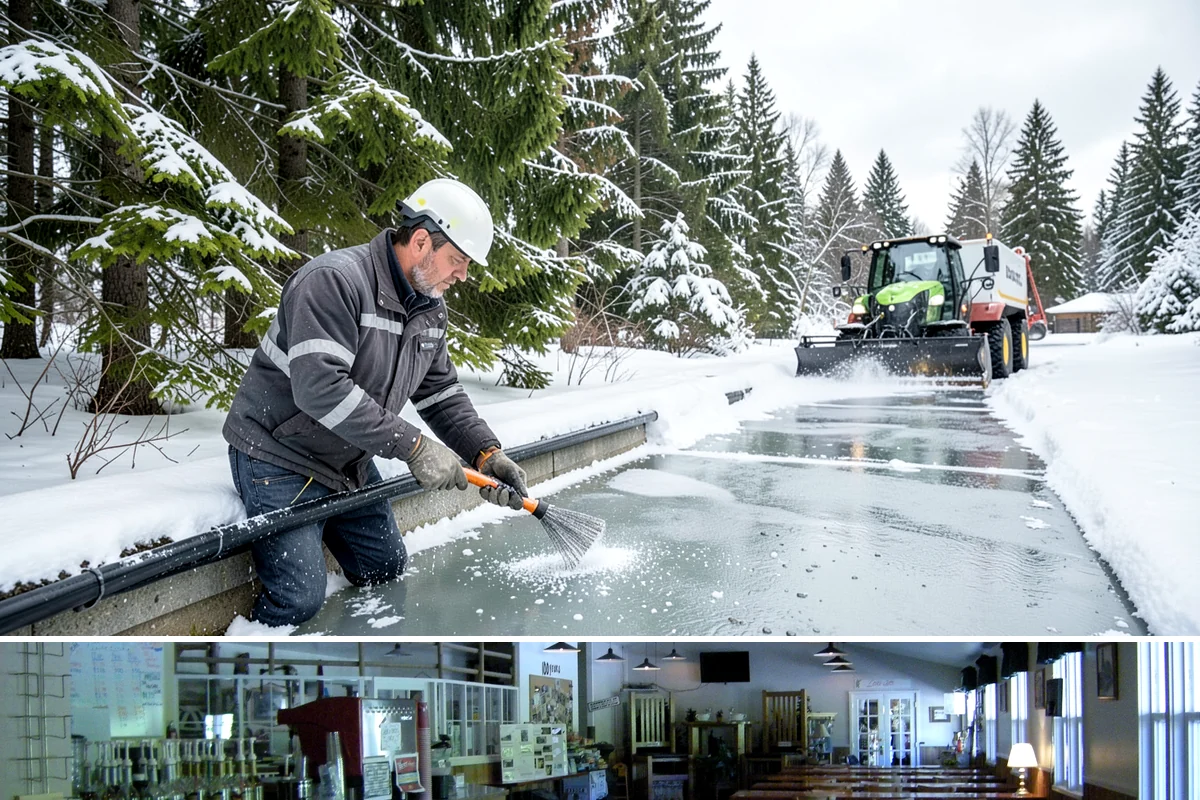 Car Dealership Sidewalk Clearing in Black Diamond, King County, WA - Dealership demand runs December through February, when overnight drizzle glazes smooth showroom entrances before customers arrive.