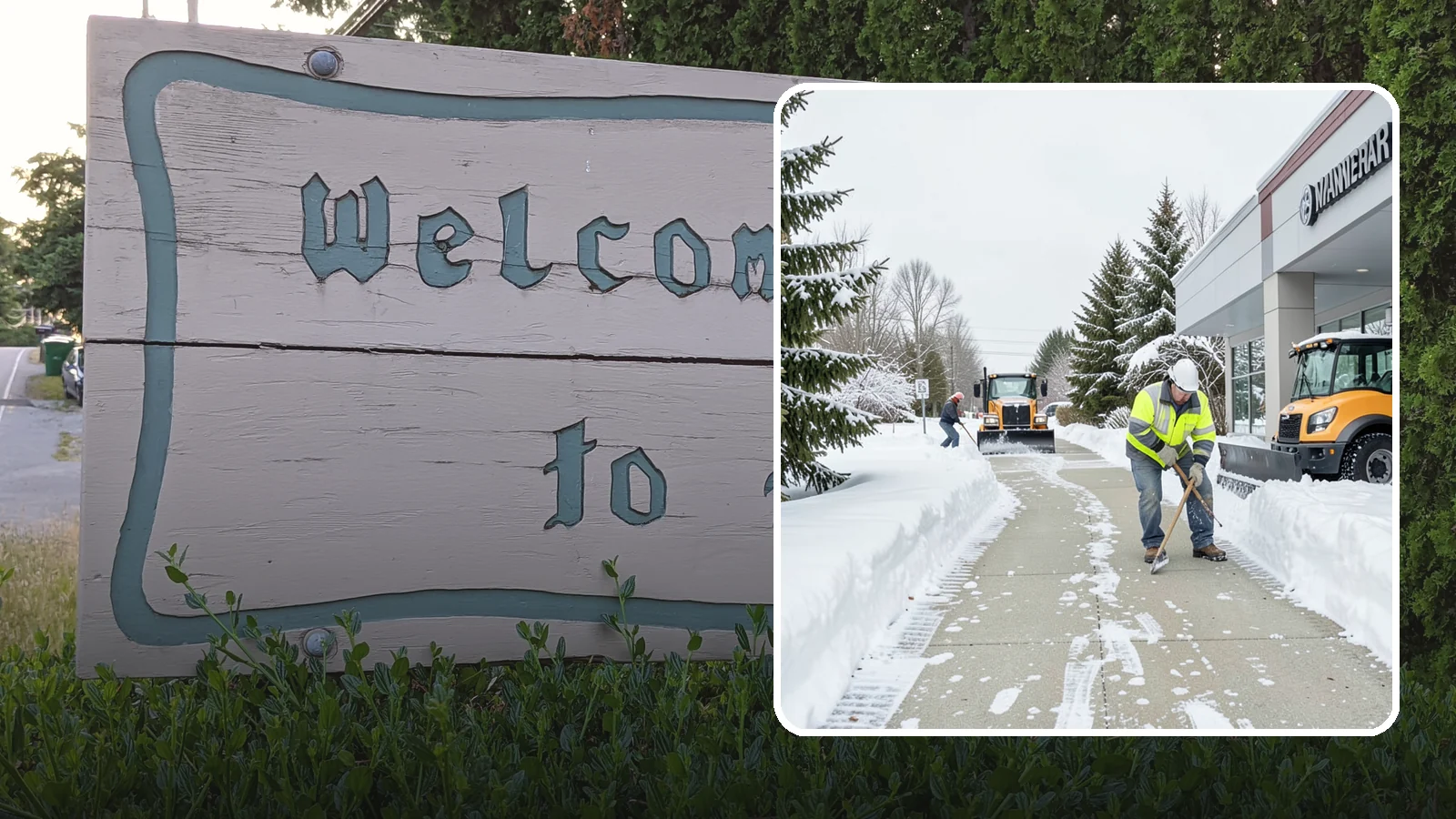 Car Dealership Sidewalk Clearing in Brier, Snohomish County, WA - Showroom and service-entrance sidewalk clearing for Western Washington car dealerships, keeping customer walks safe and the...
