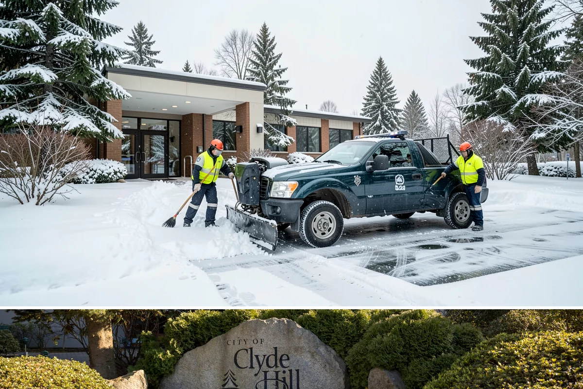 Car Dealership Sidewalk Clearing in Clyde Hill, King County, WA - Dealership demand runs December through February, when overnight drizzle glazes smooth showroom entrances before customers arrive.
