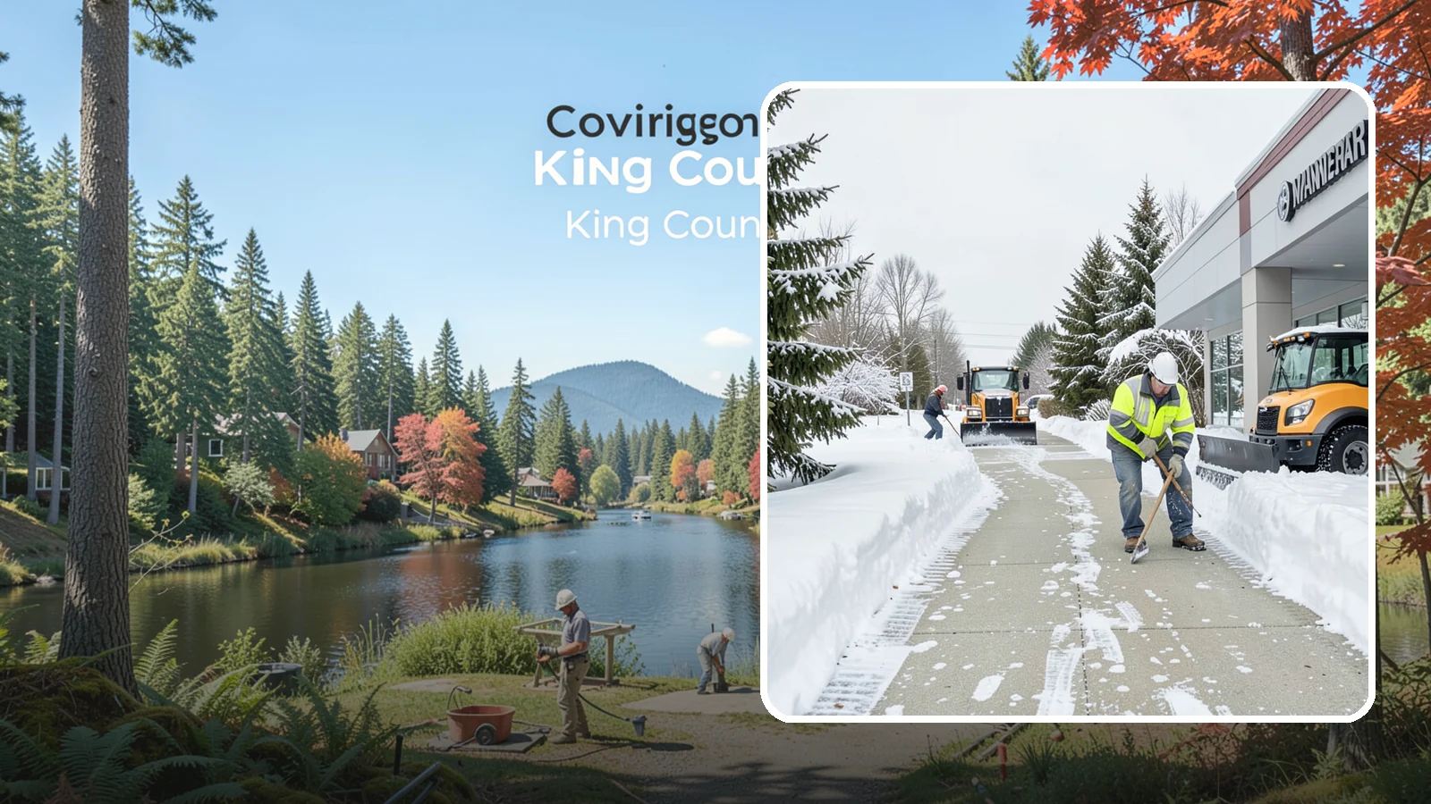 Car Dealership Sidewalk Clearing in Covington, King County, WA - Showroom and service-entrance sidewalk clearing for Western Washington car dealerships, keeping customer walks safe and the...