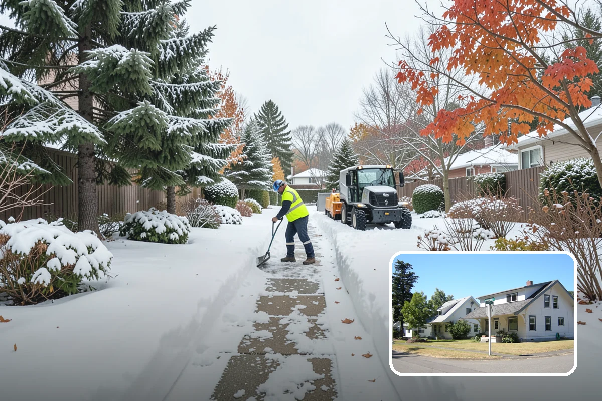 Car Dealership Sidewalk Clearing in DuPont, Pierce County, WA - Showroom and service walks cleared for arriving customers
